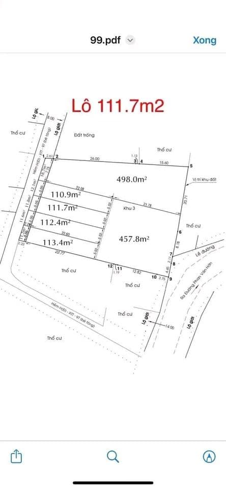 Bán đất Đ. 1, X. Xuân Thới Thượng, H. Hóc Môn, Tp. Hồ Chí Minh - Ảnh 2