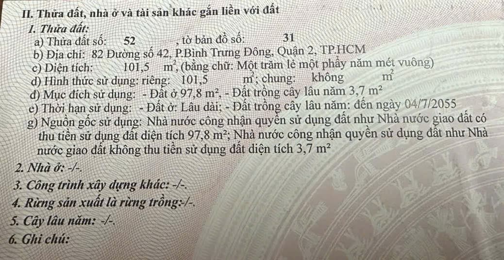 Bán đất Đ. 42, P. Bình Trưng Đông, Tp. Thủ Đức, Tp. Hồ Chí Minh - Ảnh 3