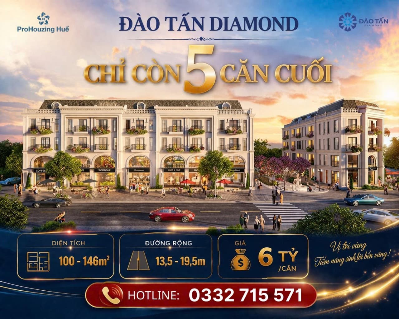 Bán shophouse, nhà phố thương mại Đ. Đào Tấn, Tp. Huế, T. Thừa Thiên Huế