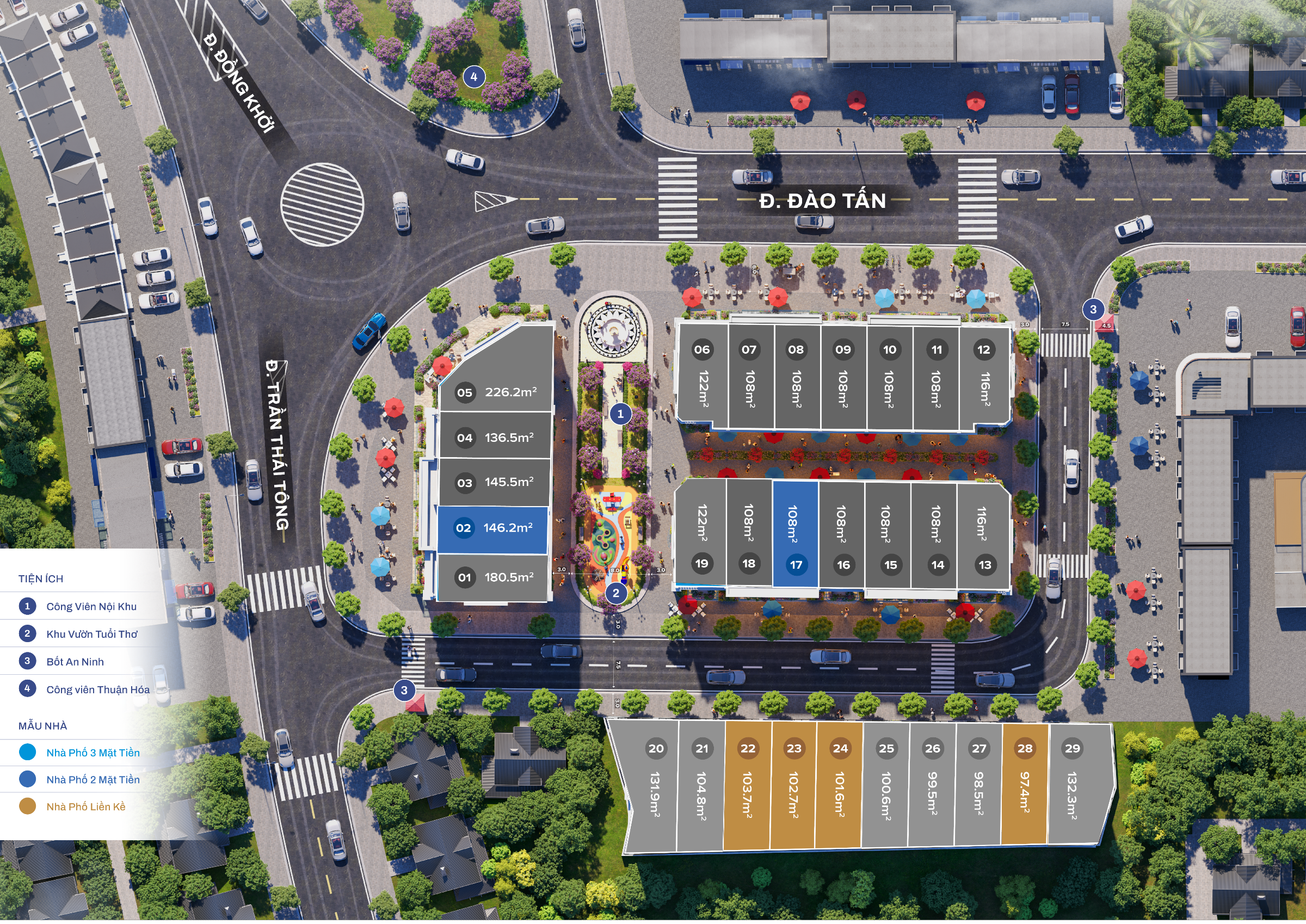 Bán biệt thự liền kề LK28, Đ. Đào Tấn, P. Trường An, Tp. Huế, T. Thừa Thiên Huế