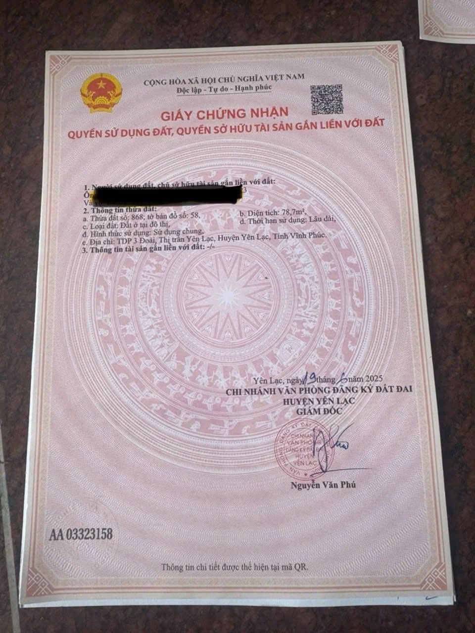 Bán đất Tt. Yên Lạc, H. Yên Lạc, T. Vĩnh Phúc - Ảnh 2