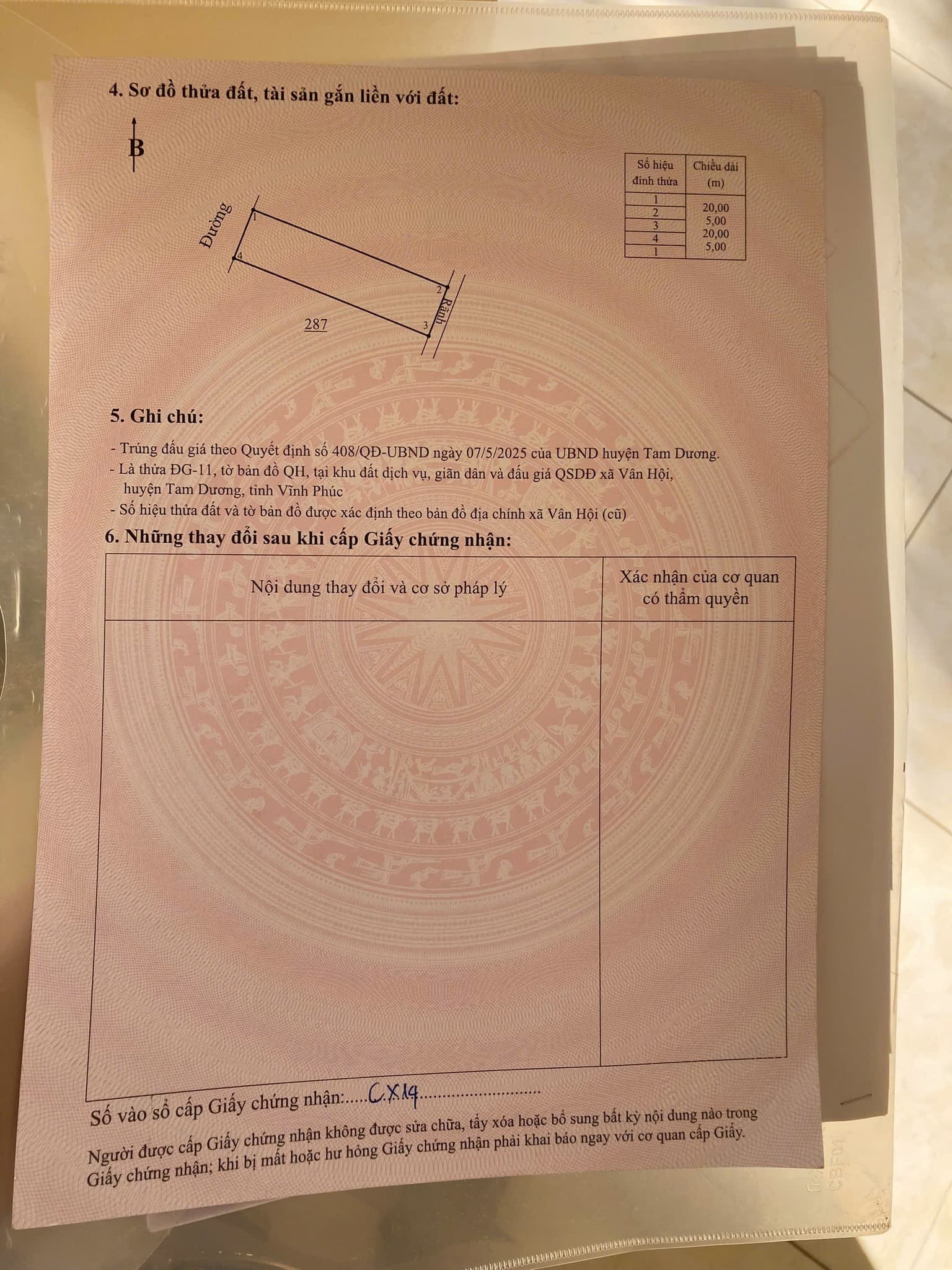 Bán đất H. Tam Dương, T. Vĩnh Phúc - Ảnh 3