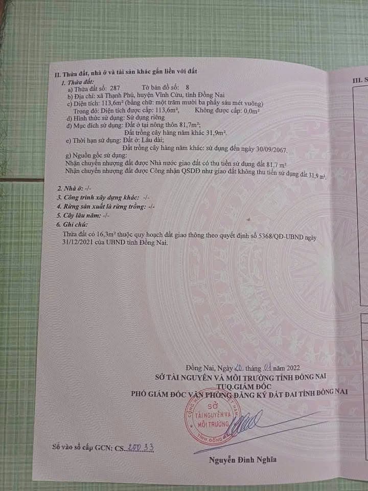 Bán đất Tp. Biên Hòa, T. Đồng Nai - Ảnh 2