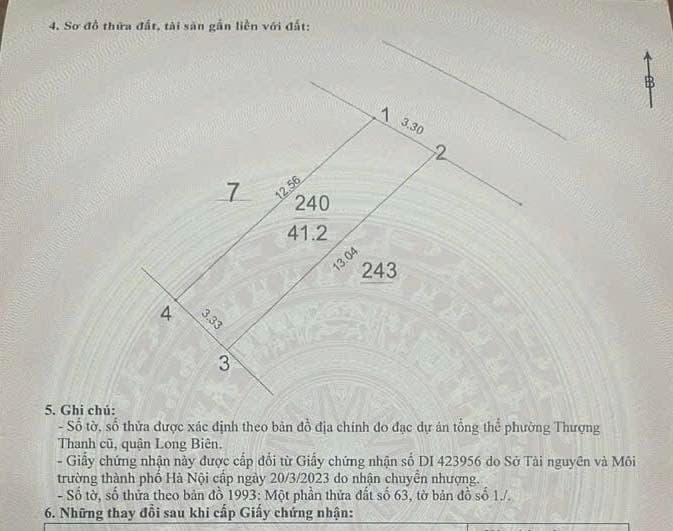 Bán đất P. Đức Giang, Q. Long Biên, Tp. Hà Nội - Ảnh 2