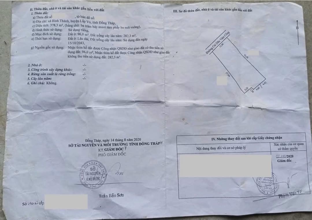 Bán đất X. Bình Thạnh Trung, H. Lấp Vò, T. Đồng Tháp - Ảnh 2