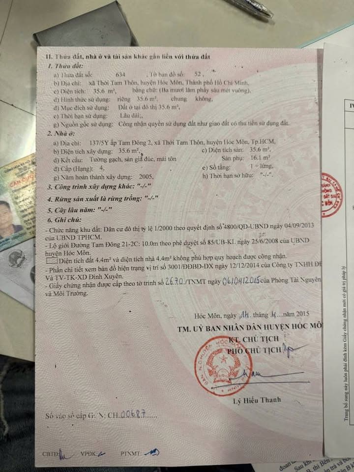 Bán nhà riêng X. Thới Tam Thôn, H. Hóc Môn, Tp. Hồ Chí Minh - Ảnh 3