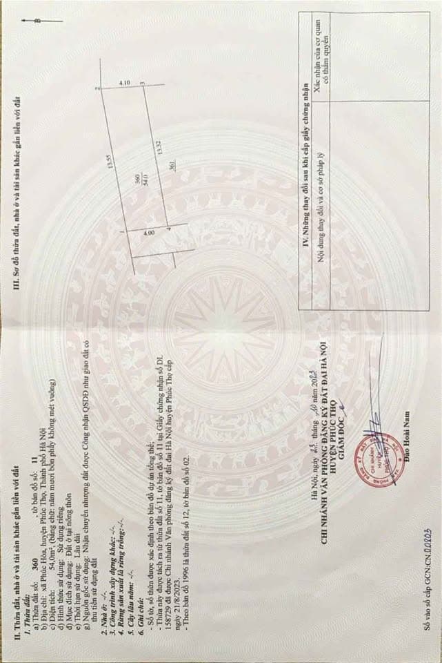 Bán đất H. Phúc Thọ, Tp. Hà Nội - Ảnh 2