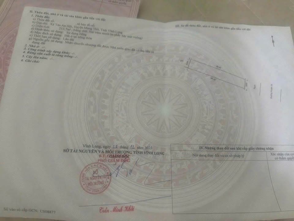 Bán đất H. Mang Thít, T. Vĩnh Long - Ảnh 3