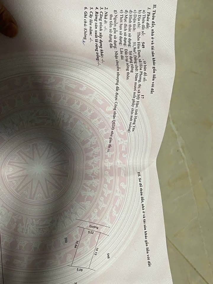 Bán đất X. Hòa Phong, Tx. Mỹ Hào, T. Hưng Yên - Ảnh 3