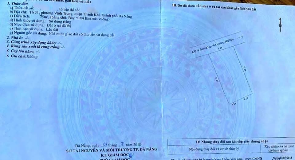 Bán đất Q. Hải Châu, Tp. Đà Nẵng