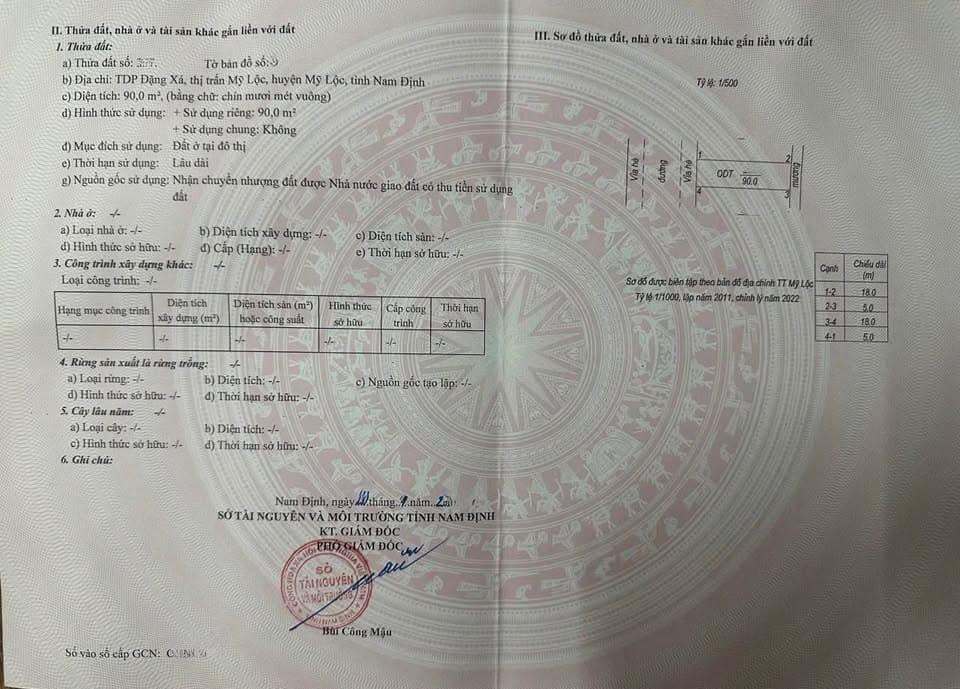 Bán đất H. Mỹ Lộc, T. Nam Định - Ảnh 2
