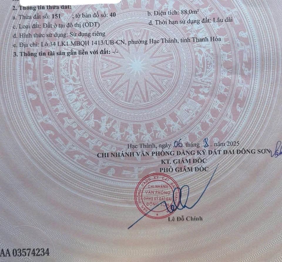 Bán đất Đ. Hạc Thành, Tp. Thanh Hóa, T. Thanh Hóa