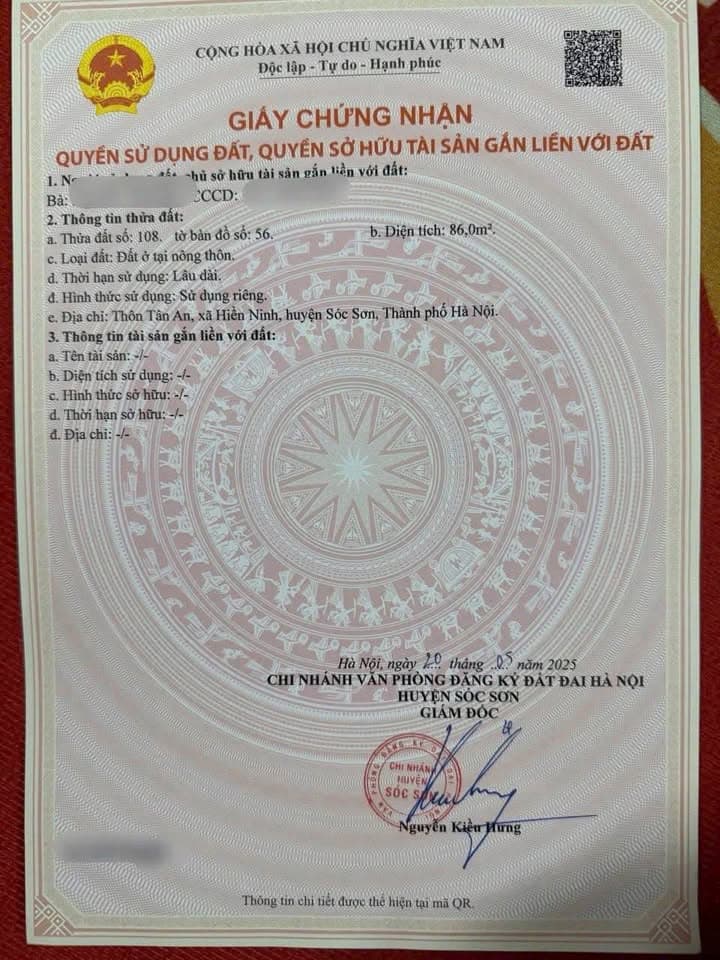 Bán đất H. Sóc Sơn, Tp. Hà Nội