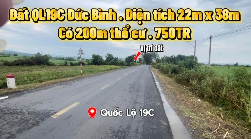 Bán đất Đ. Quốc lộ 19C, X. Đức Bình Tây, H. Sông Hinh, T. Phú Yên