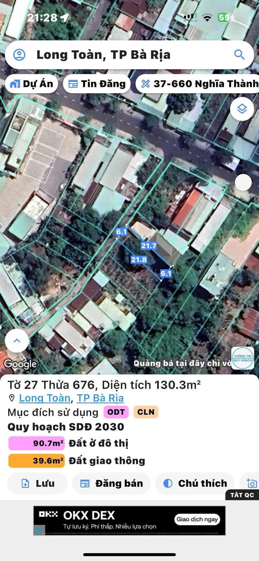 Bán đất Đ. Nguyễn Mạnh Hùng, P. Long Toàn, Tp. Bà Rịa, T. Bà Rịa - Vũng Tàu