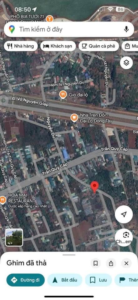 Bán đất Đ. Trần Quý Cáp, P. Tân Lợi, Tp. Buôn Ma Thuột, T. Đắk Lắk