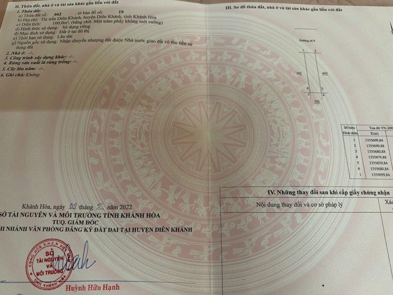 Bán đất Khu đô thị Nam Sông Cái, H. Diên Khánh, T. Khánh Hòa - Ảnh 3