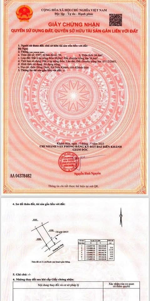 Bán đất X. Diên Toàn, H. Diên Khánh, T. Khánh Hòa - Ảnh 2