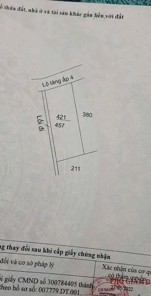 Bán đất H. Thủ Thừa, T. Long An