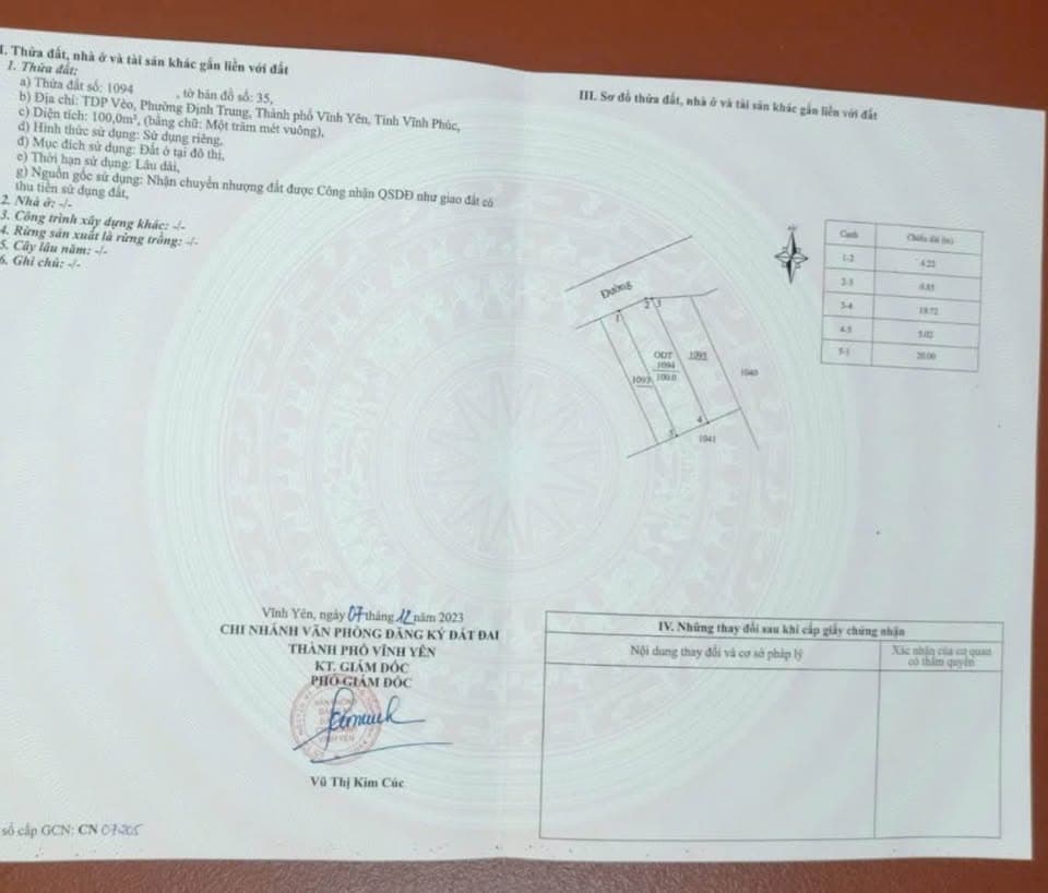 Bán đất X. Tề Lỗ, H. Yên Lạc, T. Vĩnh Phúc - Ảnh 3