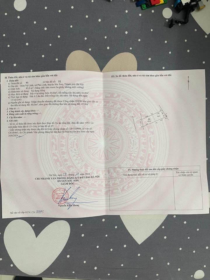 Bán đất H. Sóc Sơn, Tp. Hà Nội - Ảnh 3