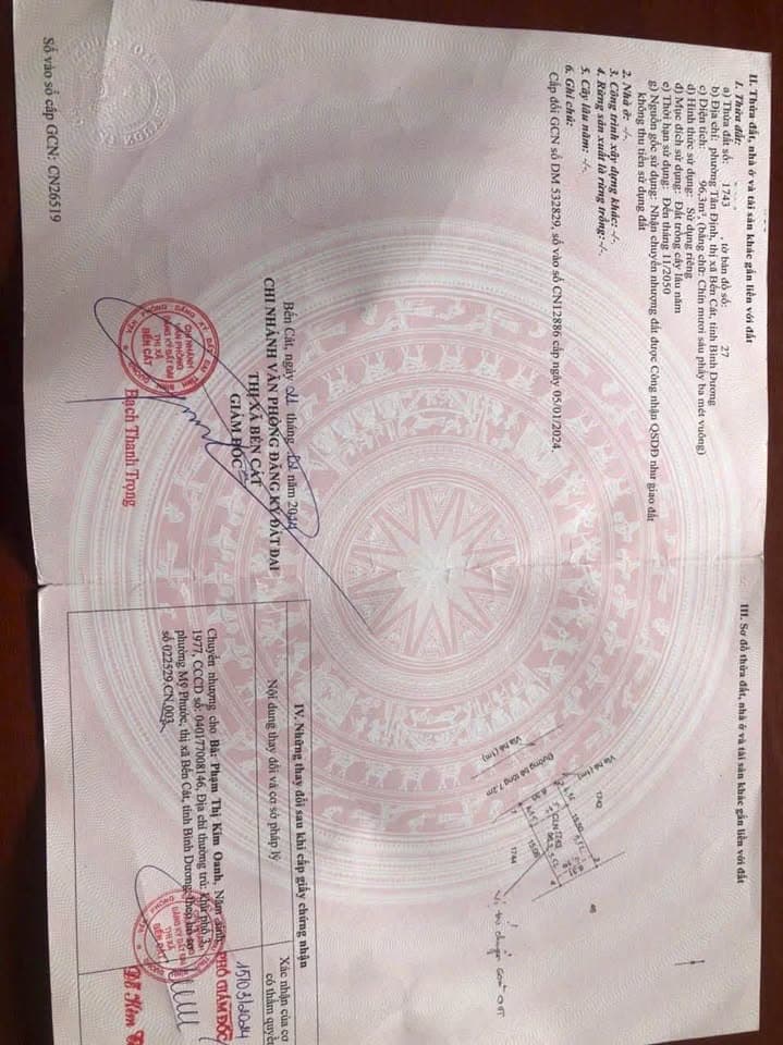 Bán đất P. Tân Định, Tx. Bến Cát, T. Bình Dương - Ảnh 3