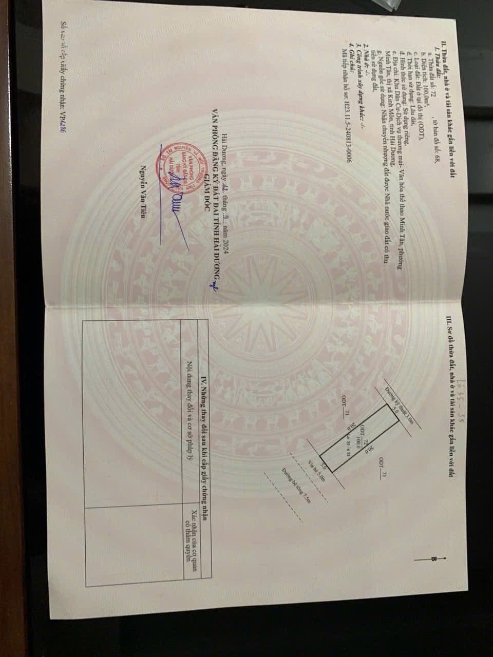 Bán đất P. Minh Tân, Tx. Kinh Môn, T. Hải Dương