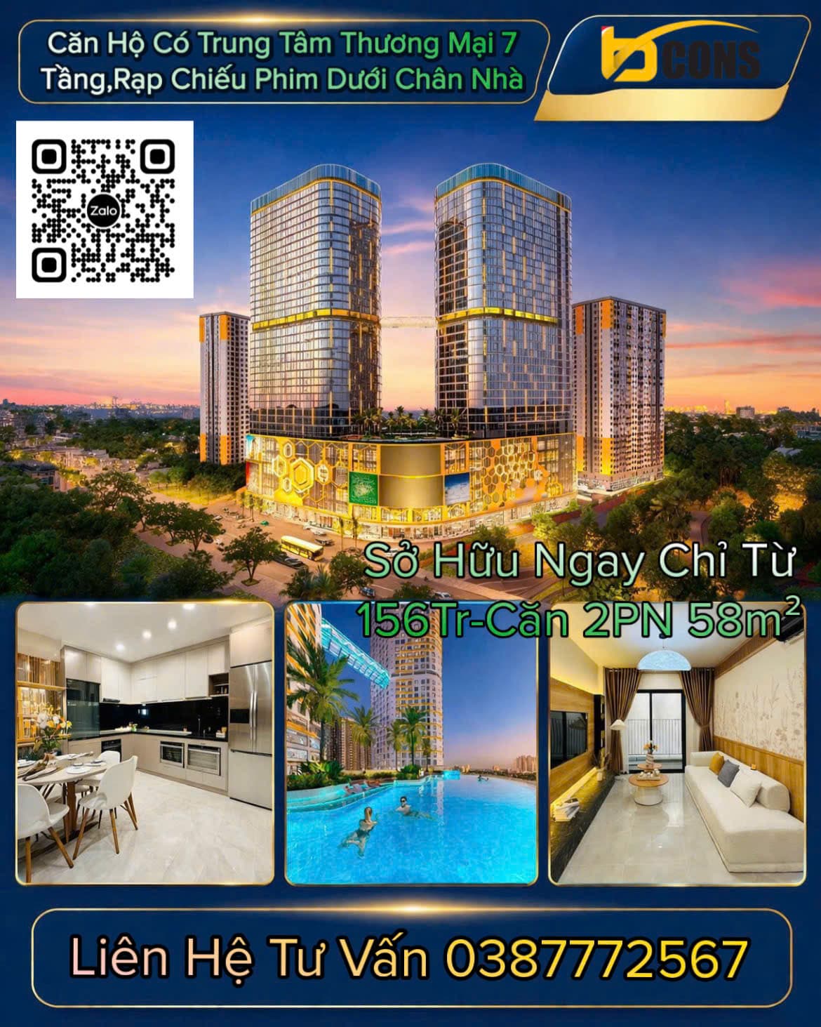 Bán căn hộ chung cư Bcons Center City, Tp. Dĩ An, T. Bình Dương - Ảnh 2