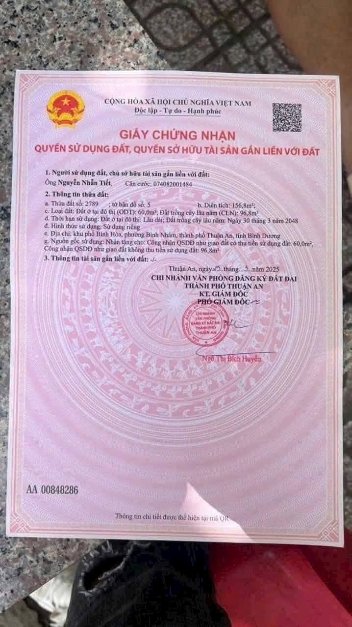 Bán nhà riêng Đ. Bình Nhâm 42, Tp. Thuận An, T. Bình Dương - Ảnh 3