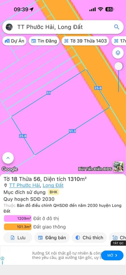 Bán nhà riêng Tt. Phước Hải, H. Đất Đỏ, T. Bà Rịa - Vũng Tàu