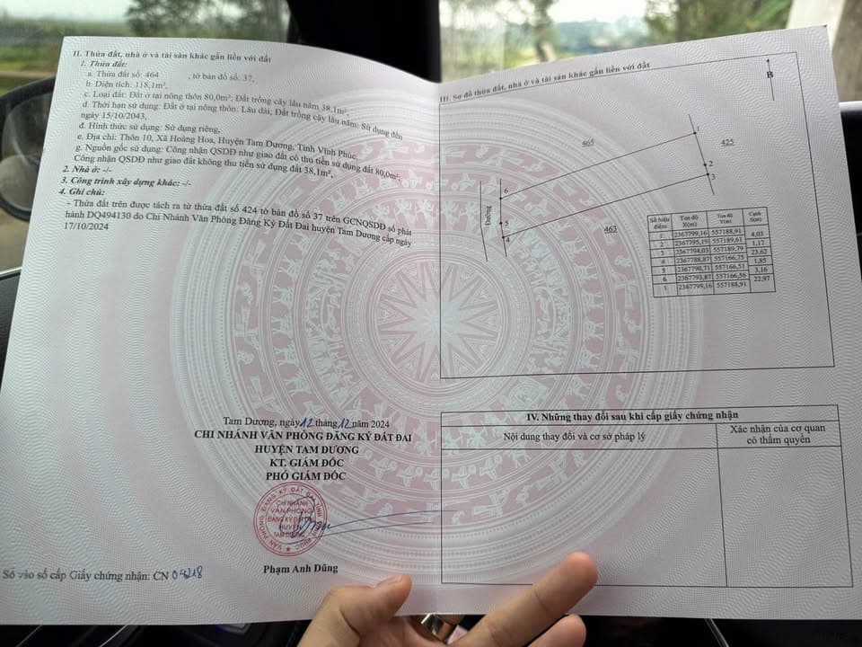 Bán đất X. Hoàng Hoa, H. Tam Dương, T. Vĩnh Phúc - Ảnh 2