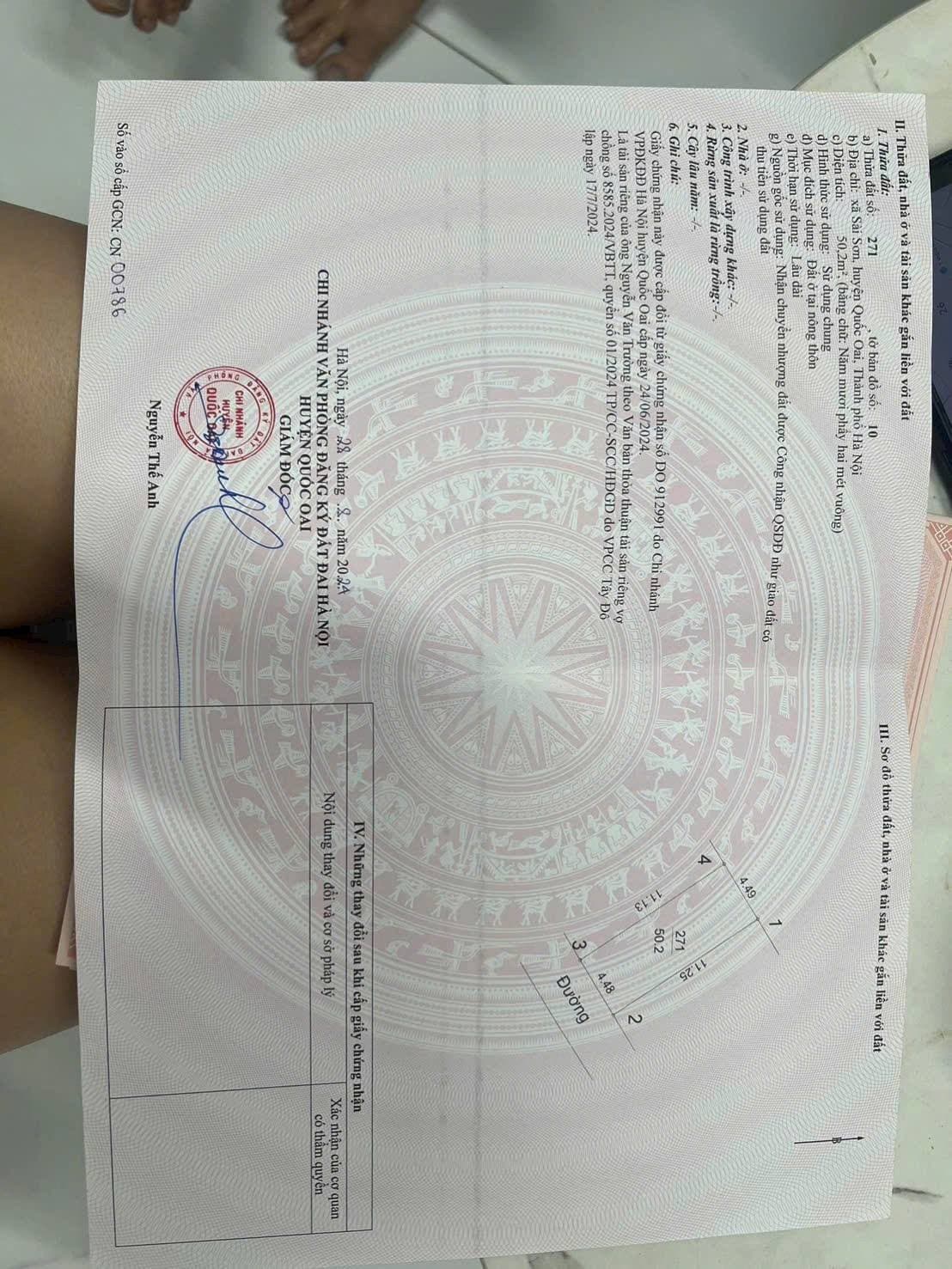 Bán đất H. Quốc Oai, Tp. Hà Nội