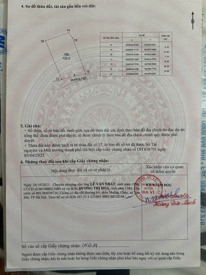 Bán đất X. Vân Hòa, H. Ba Vì, Tp. Hà Nội - Ảnh 2