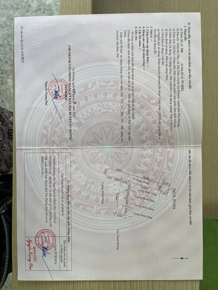 Bán đất H. An Dương, Tp. Hải Phòng