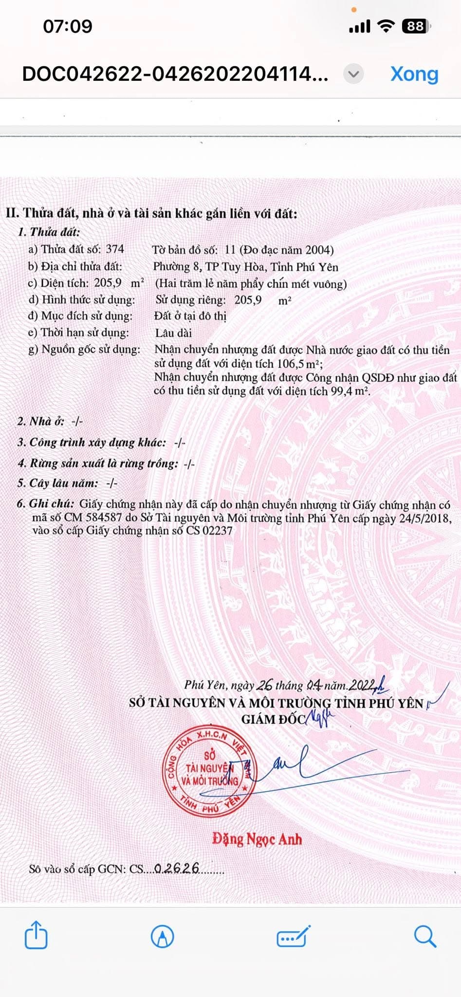 Bán đất Đ. Nguyễn Tất Thành, Tp. Tuy Hòa, T. Phú Yên - Ảnh 2