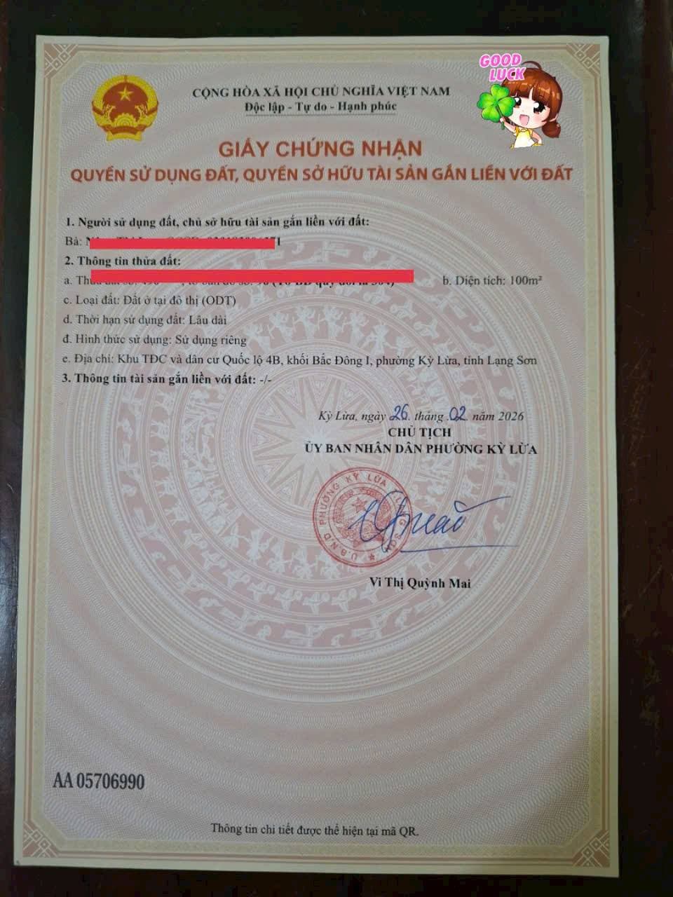 Bán đất X. Gia Cát, H. Cao Lộc, T. Lạng Sơn