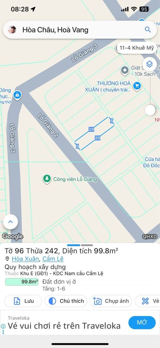 Bán đất Đ. Lỗ Giáng 2, Q. Cẩm Lệ, Tp. Đà Nẵng