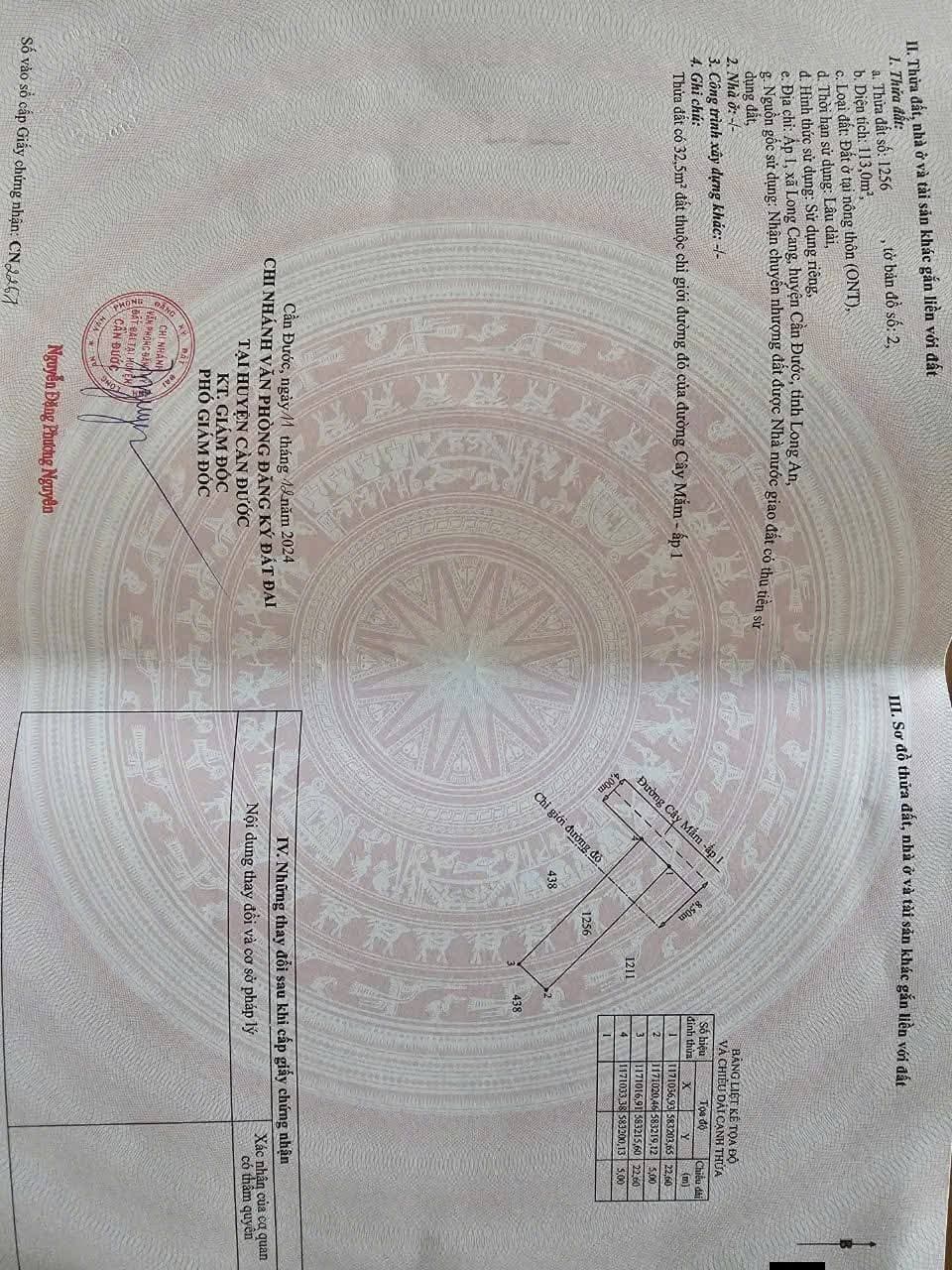 Bán đất X. Long Cang, H. Cần Đước, T. Long An - Ảnh 3