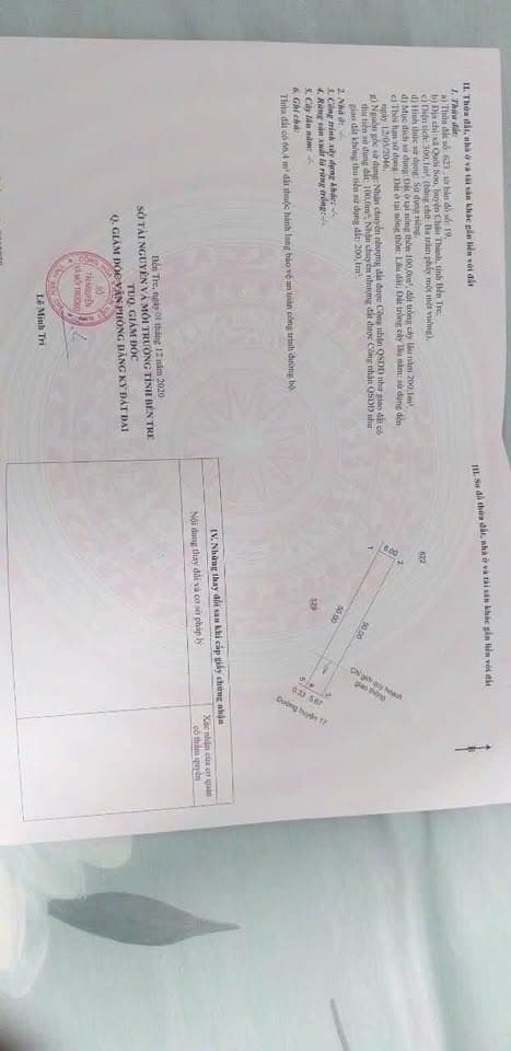 Bán đất X. Giao Long, H. Châu Thành, T. Bến Tre