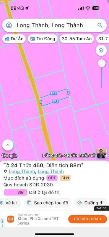 Bán đất Đ. Nguyễn Văn Cừ, H. Long Thành, T. Đồng Nai