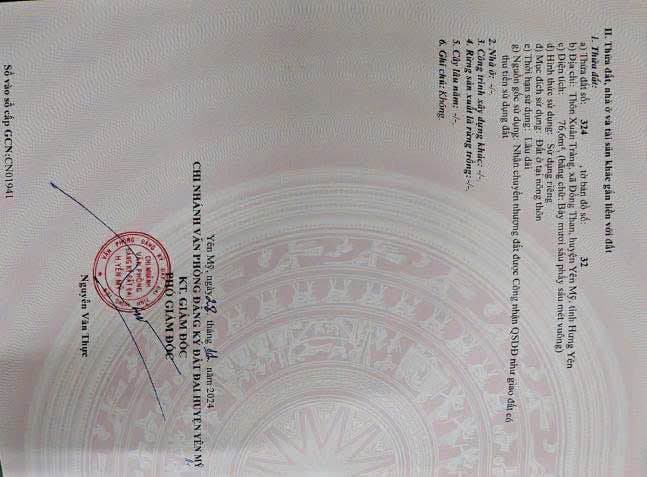 Bán đất X. Đồng Than, H. Yên Mỹ, T. Hưng Yên