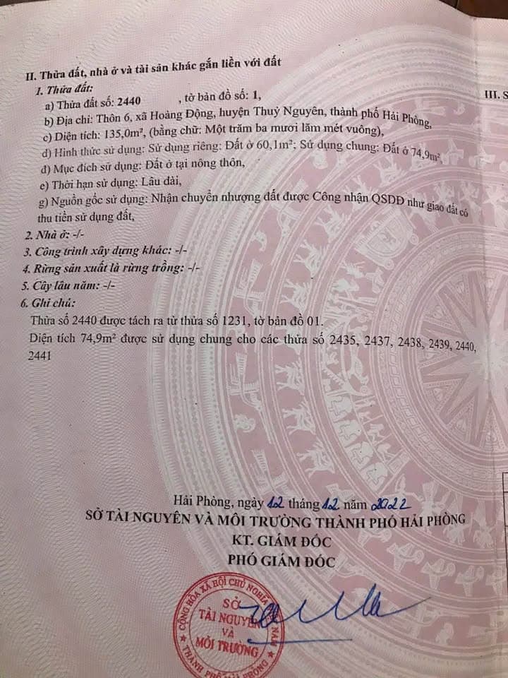 Bán đất Đ. Liên Phường, Q. Kiến An, Tp. Hải Phòng