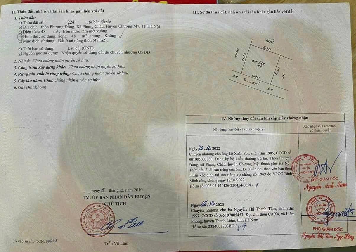 Bán nhà riêng X. Phụng Châu, H. Chương Mỹ, Tp. Hà Nội