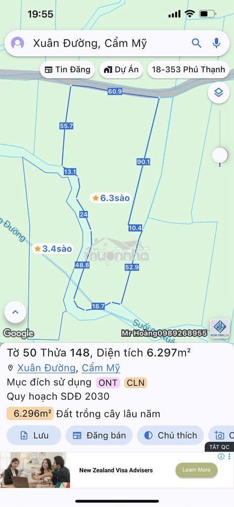 Bán đất Bán Đất 9663m2 Xã Xuân Đường,Cẩm Mỹ, Đồng Nai, Gần Sân Bay Long Thành - Ảnh 2