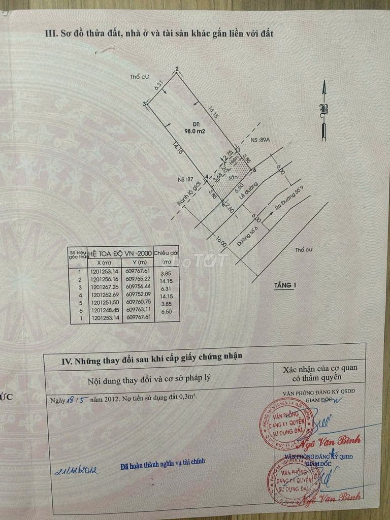 Cần Bán Gấp MT 89 Đường số 6 - Ngay ngã 3 đường số 9 DT 6.5mx18m - Ảnh 2