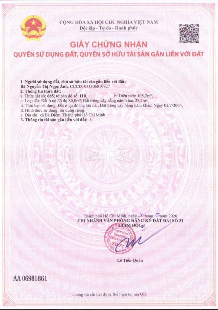 ĐẤT 2 MẶT TIỀN SẸC NGẮN TÔ KÝ,DT:109m2, SỔ HỒNG RIÊNG, CHỈ 4.5 TỶ