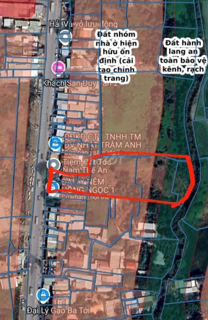 Bán đất mặt đường Nguyễn Cửu Phú 5000m có 2600m thổ cư