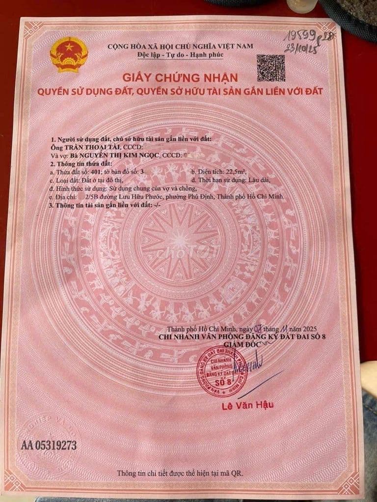 Lưu Hữu Phước, P15 - Q8. 3,7m x 6,5m Trệt 1 Lầu, hẻm cụt rộng 2,5m