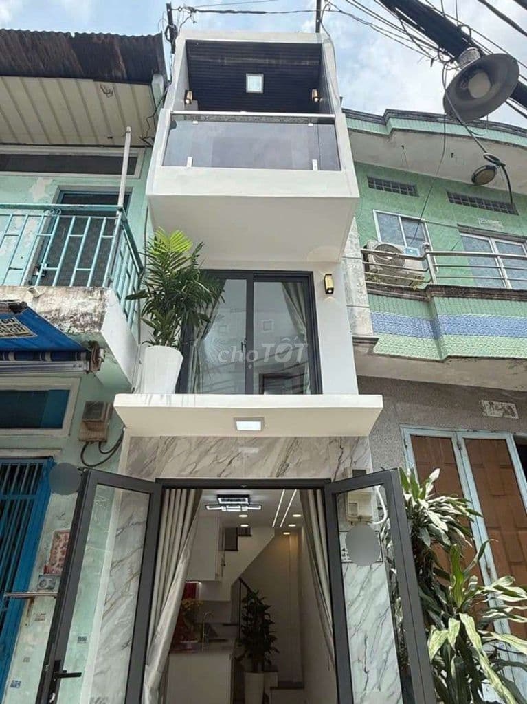 NHÀ HẺM XE HƠI LÊ NGÃ,TÂN PHÚ,3 TẦNG, DTSD 25M2,SHR KO QUY HOẠCH