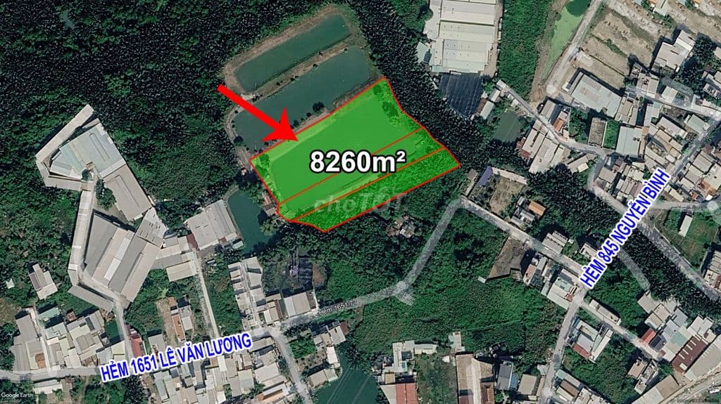 BÁN 8260M2 ĐẤT LÚA LANG, ĐƯỜNG NGUYỄN BÌNH, CHỈ 2.5 TRIỆU/M2
